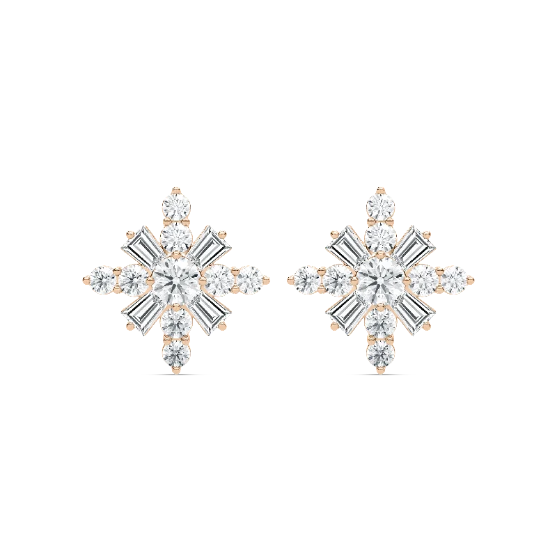 Women’s unique earrings-Snowflake Stud Earrings