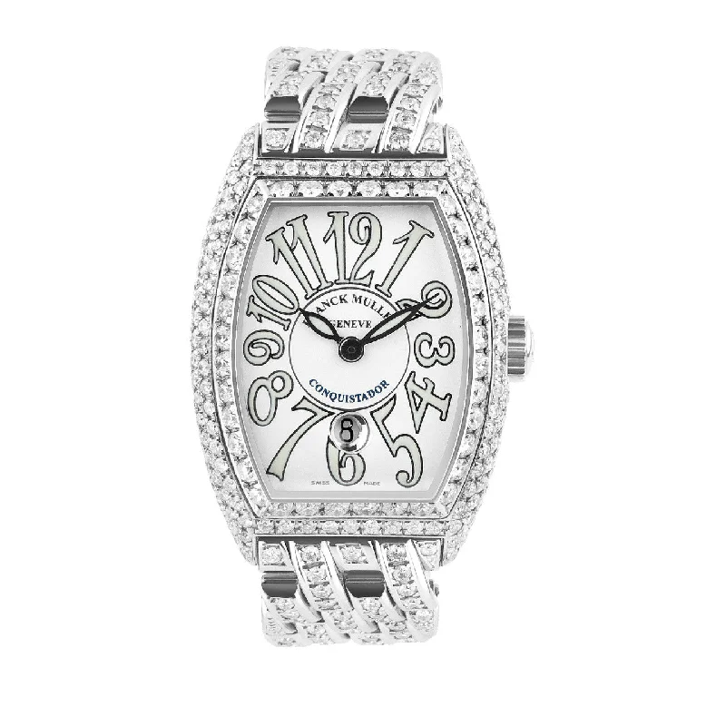 Women’s diamond and sapphire engagement ring-Franck Muller Conquistador Stainless Steel 12ct Diamond Watch