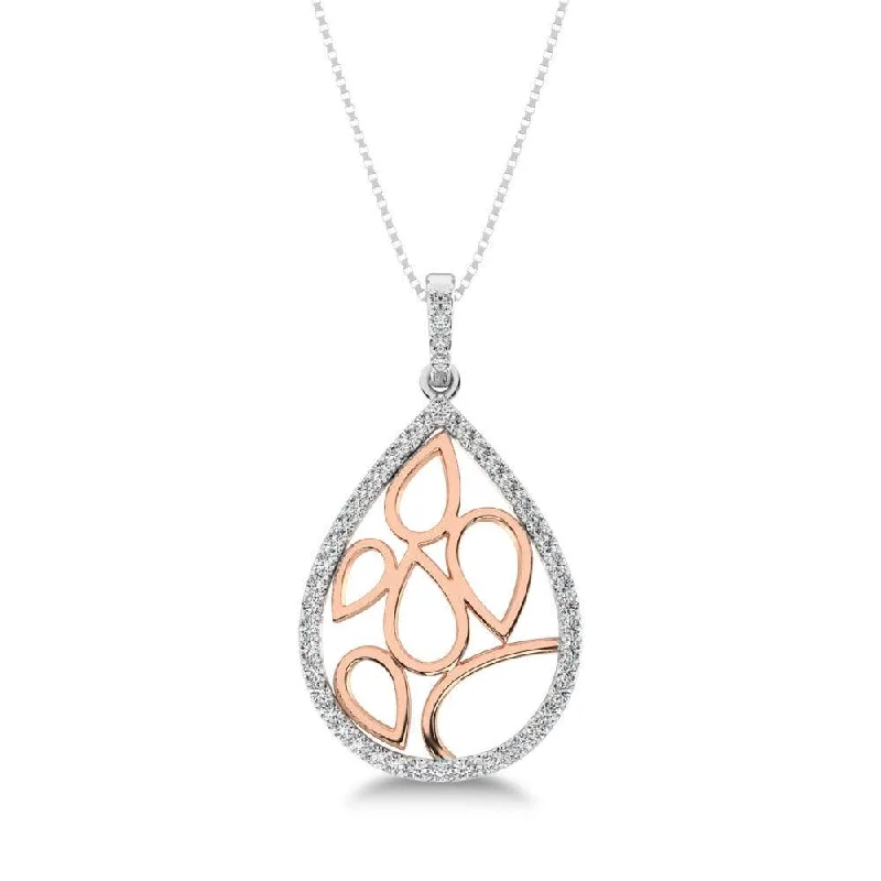 Women’s rose gold necklace-Diamond 1/4 Ct.Tw. Fashion Pendant in 10K Rose Gold