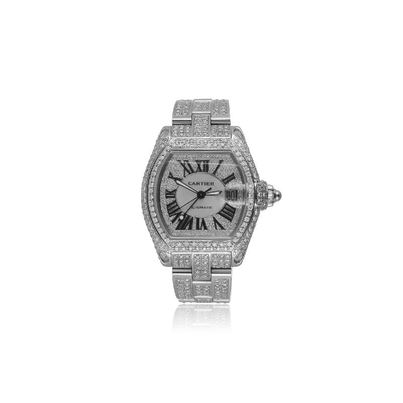 Women’s halo setting engagement ring-Cartier Roadster 12.5ct Diamond Watch