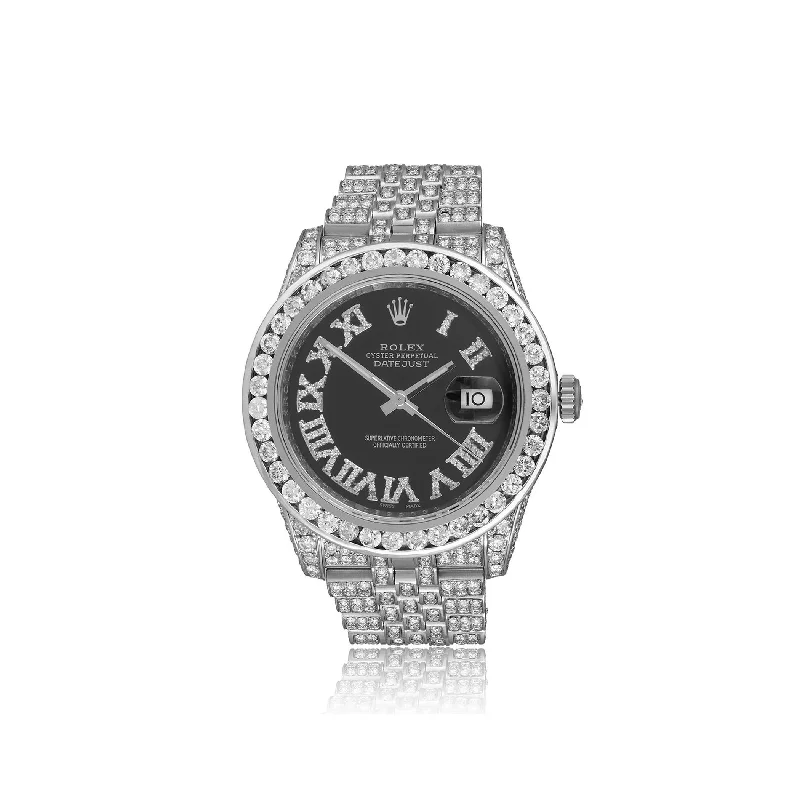 Women’s custom engagement ring-Rolex DateJust 36mm 14ct Diamond Automatic Men's Watch