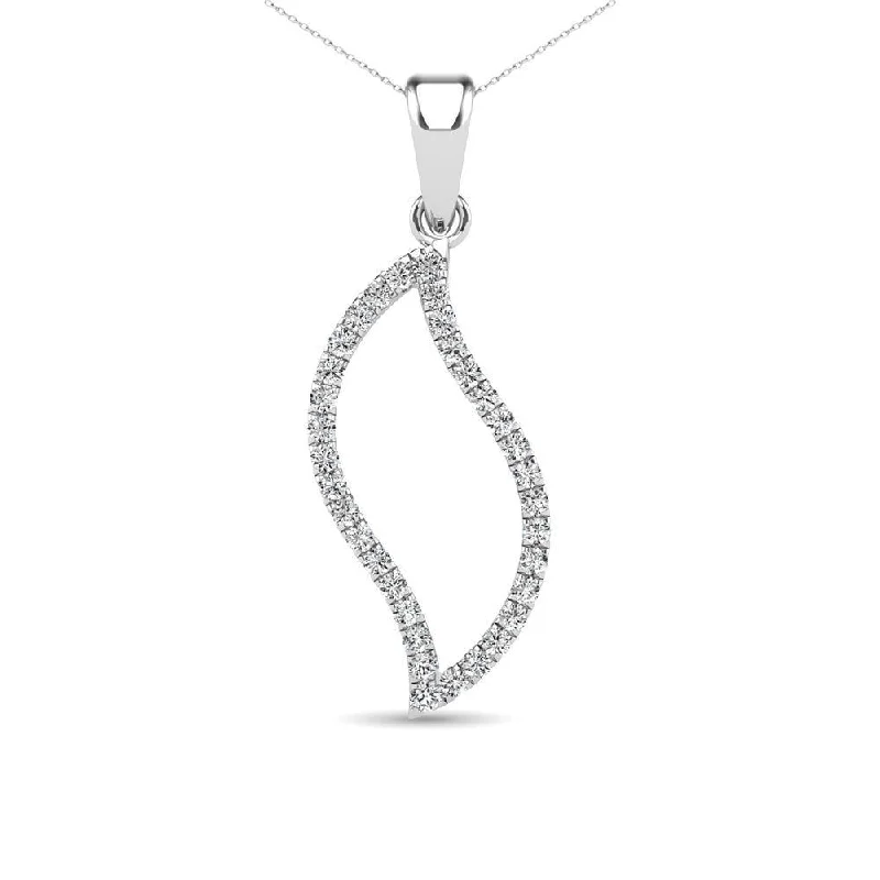 Women’s butterfly necklace-Diamond 1/5 Ct.Tw. Fashion Pendant in 14K White Gold