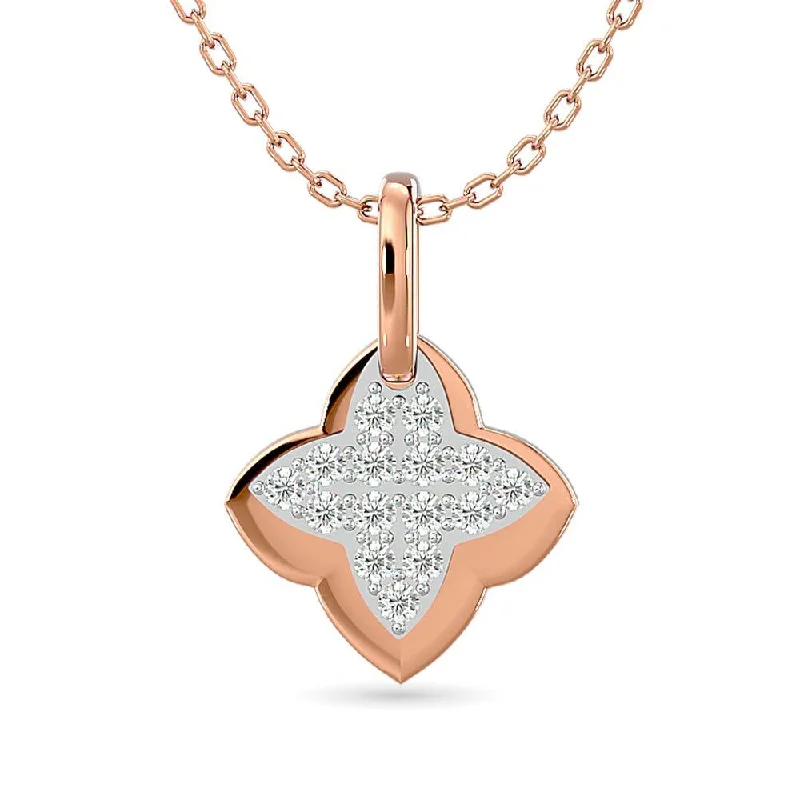 Women’s classic necklace-Diamond Fashion Pendant 1/10 ct tw in 10K Rose Gold