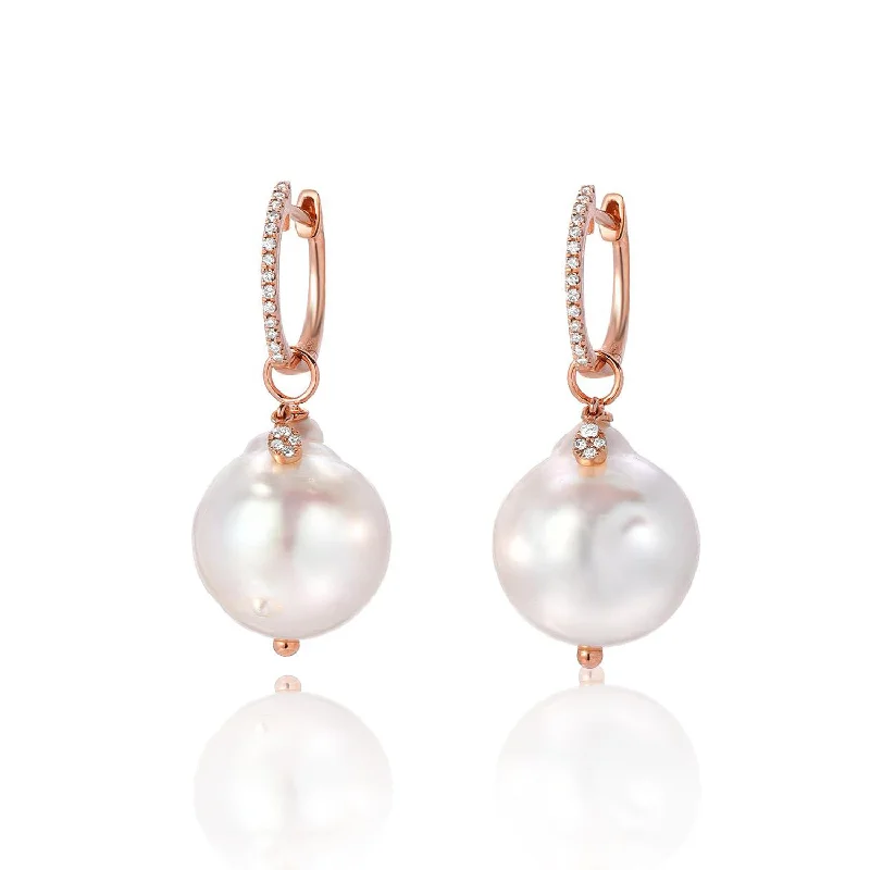 Women’s sparkling hoop earrings-Pearl Drop Earrings