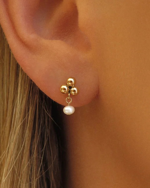 Women’s high-quality diamond earrings-Trinity Mini Freshwater Pearl Stud Earrings