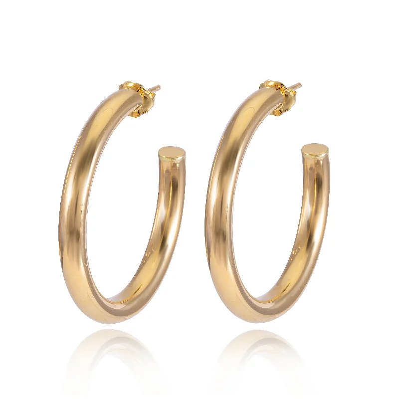 Women’s luxury earrings-Tube Hoops