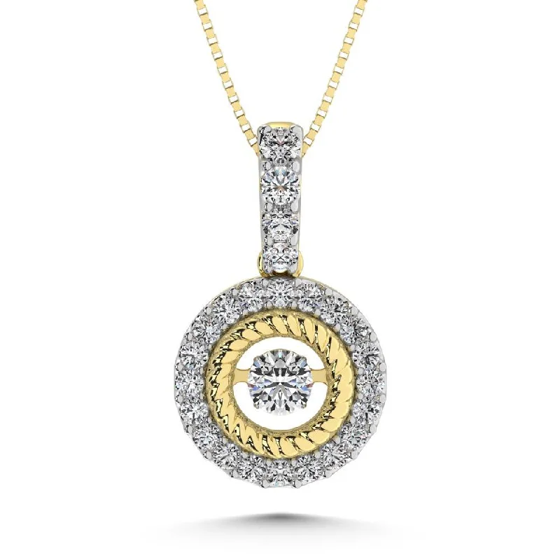 Women’s religious necklace-10K Yellow Gold 2/5 Ctw Diamond Fashion Pendant