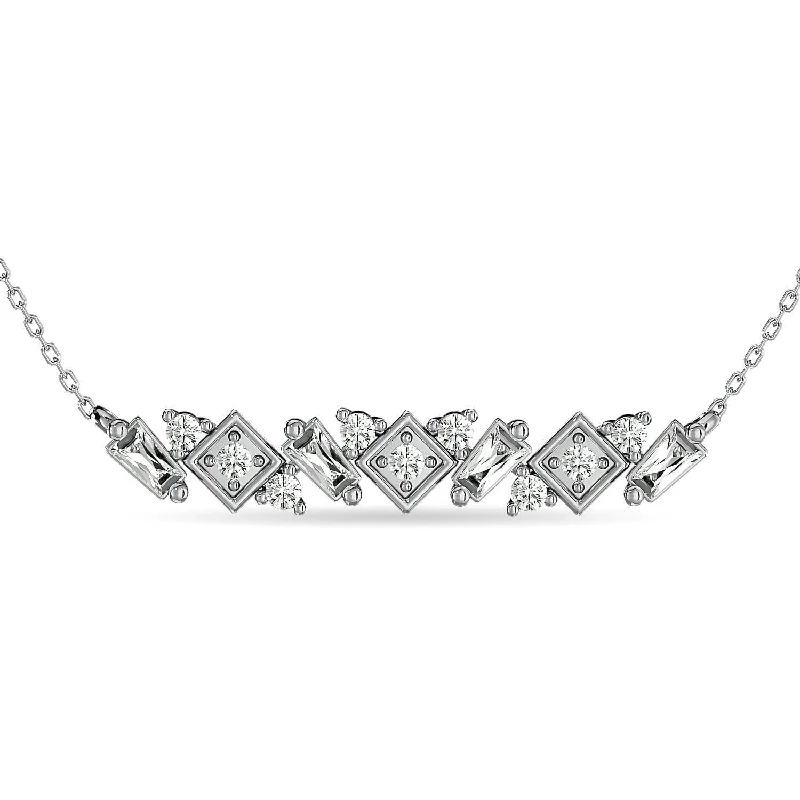 Women’s butterfly necklace-Diamond 1/5 Ct.Tw. Fashion Pendant in 10K White Gold