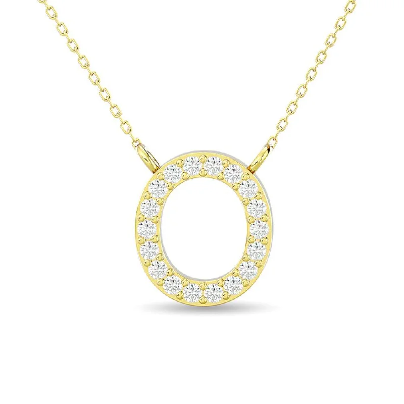 Women’s black diamond necklace-Diamond 1/20 ct tw Fashion Pendant in 10K Yellow Gold