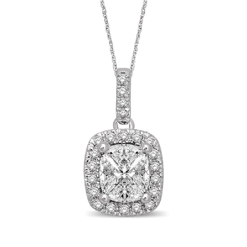 Women’s heart-shaped pendant necklace-Lovecuts 14K White Gold 2/5 Ct.Tw.Diamond Fashion Pendant