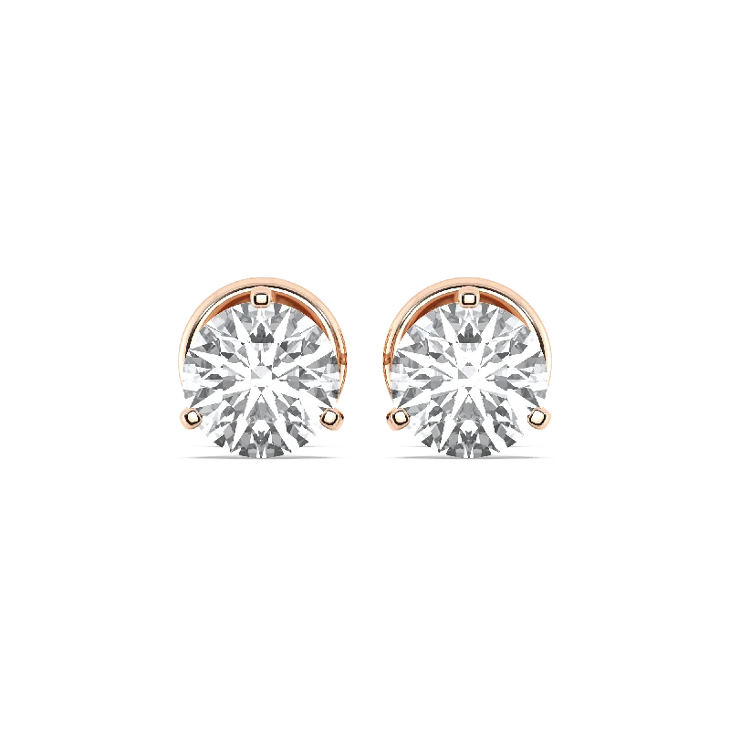 Women’s hoop and stud earrings-Certified Lab-Grown Diamond Earrings