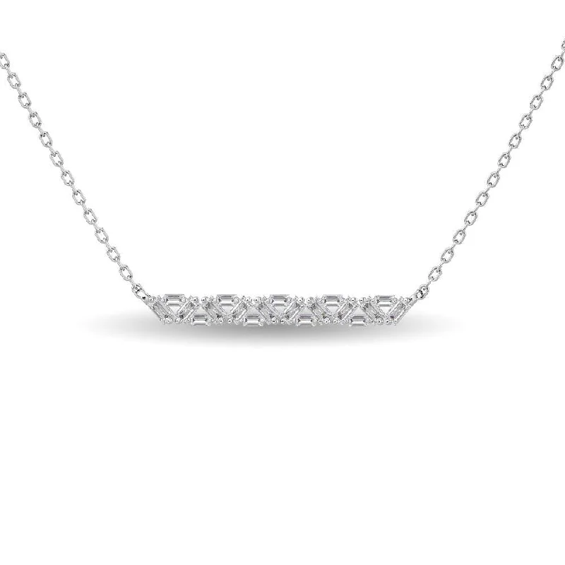 Women’s lock necklace-Diamond 1/5 Ct.Tw. Fashion Pendant in 14K White Gold