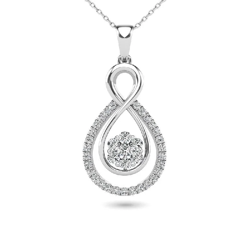 Women’s chunky necklace-Diamond 1/3 Ct.Tw. Fashion Pendant in 14K White Gold