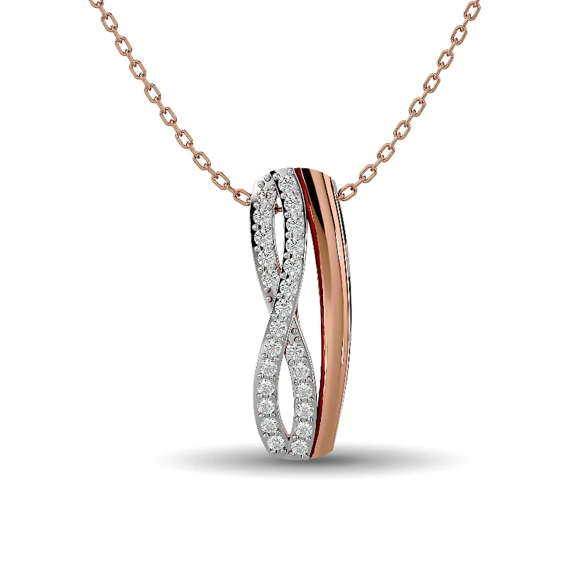 Women’s tennis necklace-Diamond Slide Pendant 1/6 ct tw in 10K White Gold