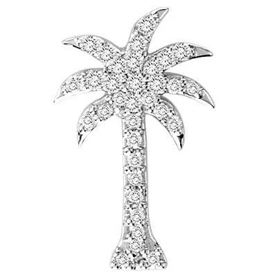 Women’s luxury necklace-14K White Gold 1/5 Ct.Tw. Diamond Slide Pendant