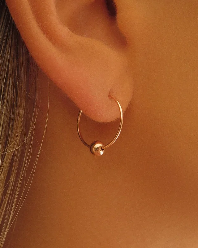 Women’s chandelier drop earrings-Classic Hoop Earrings - 14k Rose Gold Fill