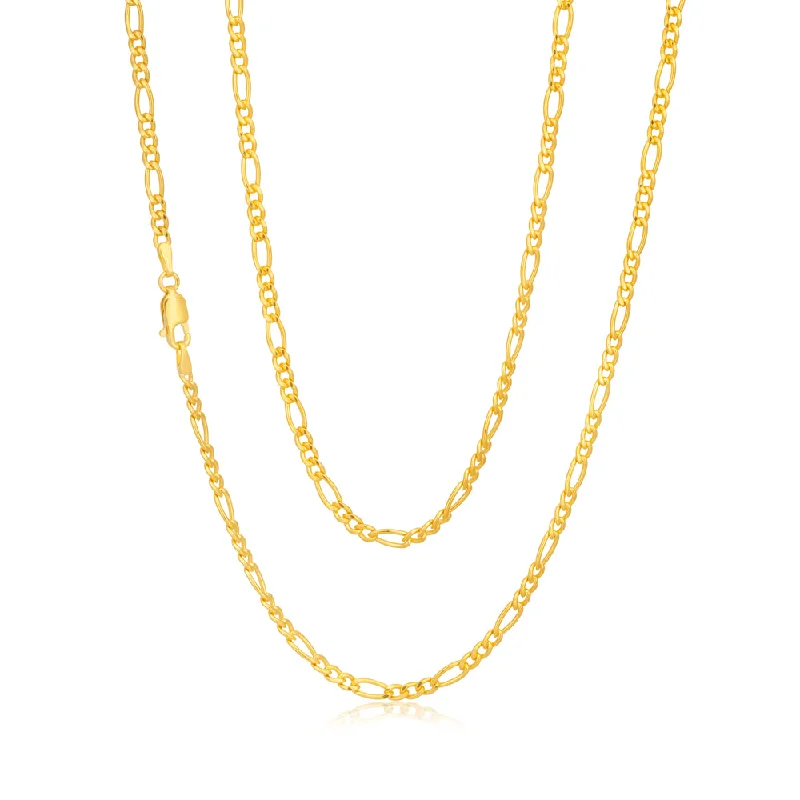 Women’s vintage coin necklace-9ct Gold Filled  Figaro 50cm Chain 80 Gauge