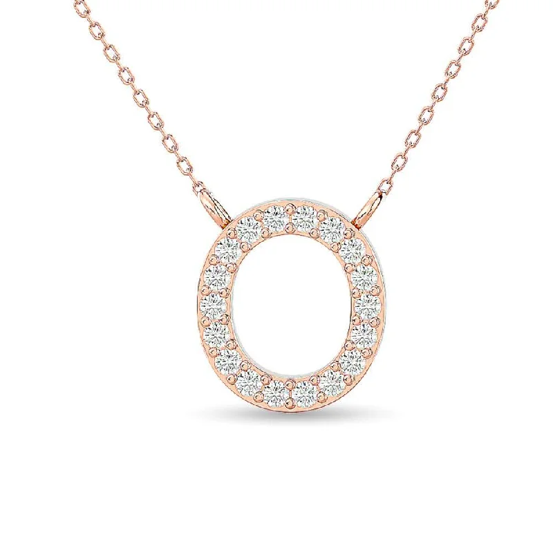 Women’s elegant necklace-Diamond 1/20 ct tw Fashion Pendant in 10K Rose Gold