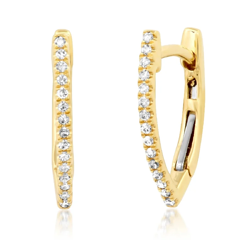 Women’s luxury hoop earrings-Mini V Hoops