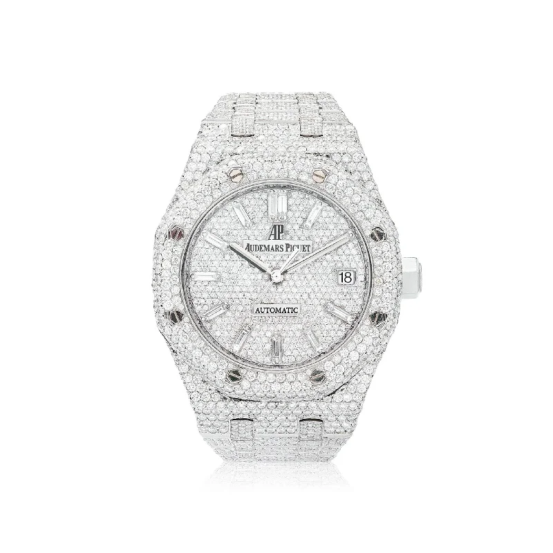 Women’s matching engagement ring-Full Diamond Audemars Piguet Royal Oak Women's Watch