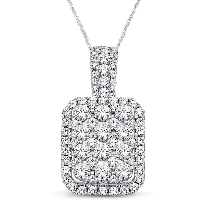 Women’s meaningful necklace-14K White Gold 7/8 Ct.Tw.Diamond Fashion Pendant