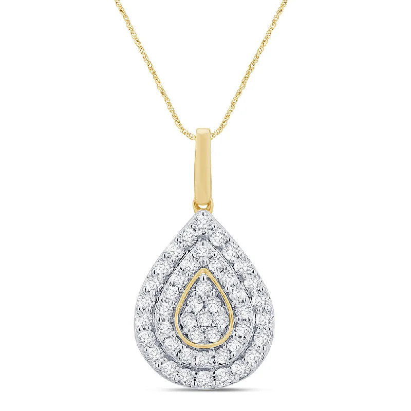 Women’s star necklace-9ct Yellow Gold 1 Carat Diamond Pendant on 45cm Chain