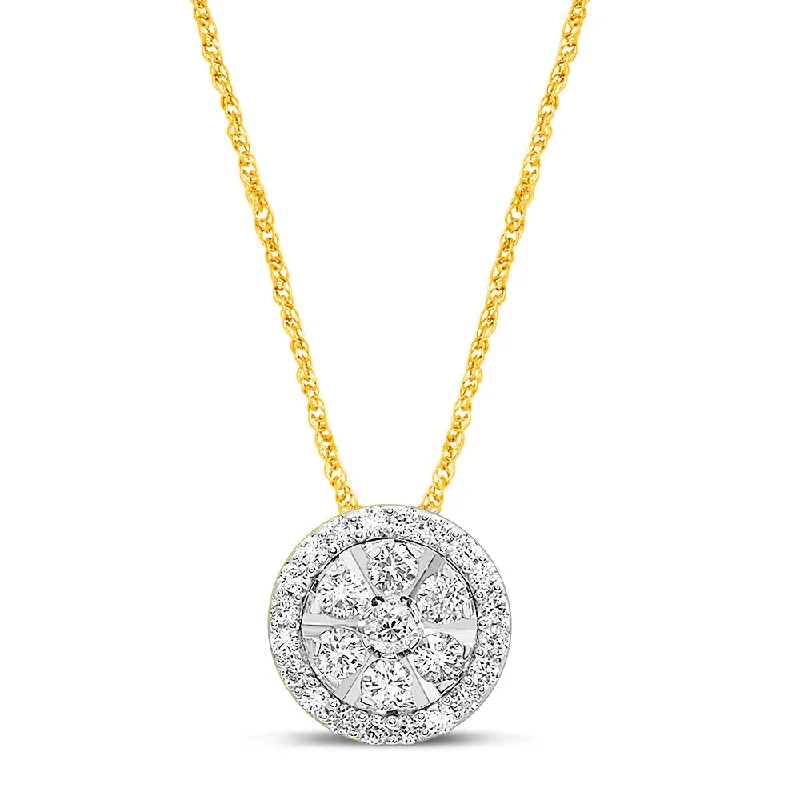 Women’s sapphire necklace-9ct Yellow Gold 1/5 Carat Luminesce Laboratory Grown Diamond Pendant