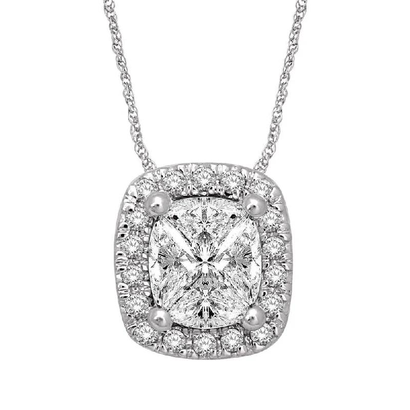 Women’s star necklace-Lovecuts 14K White Gold 1/3 Ct.Tw.Diamond Fashion Pendant