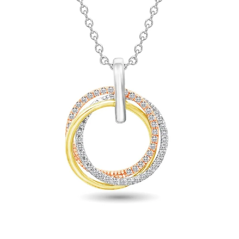 Women’s moon and star necklace-Diamond 1/6 Ct.Tw. Fashion Pendant in 10K White Gold