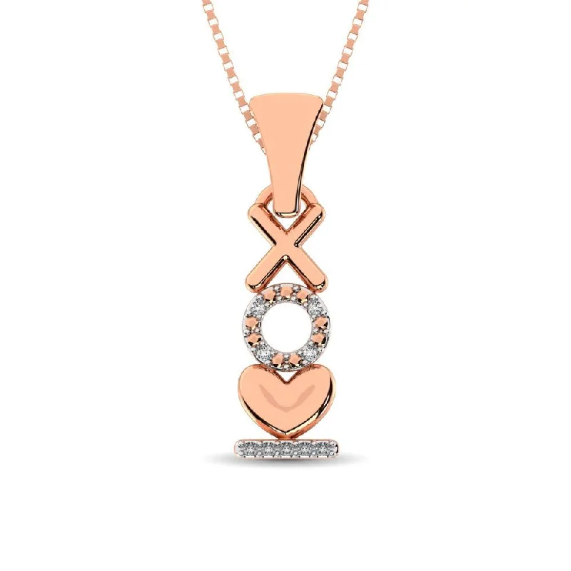 Women’s spiritual necklace-10K White Gold Diamond Accent Fashion Pendant