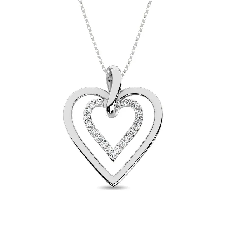 Women’s infinity necklace-Diamond 1/10 Ct.Tw. Heart Pendant in 10K White Gold