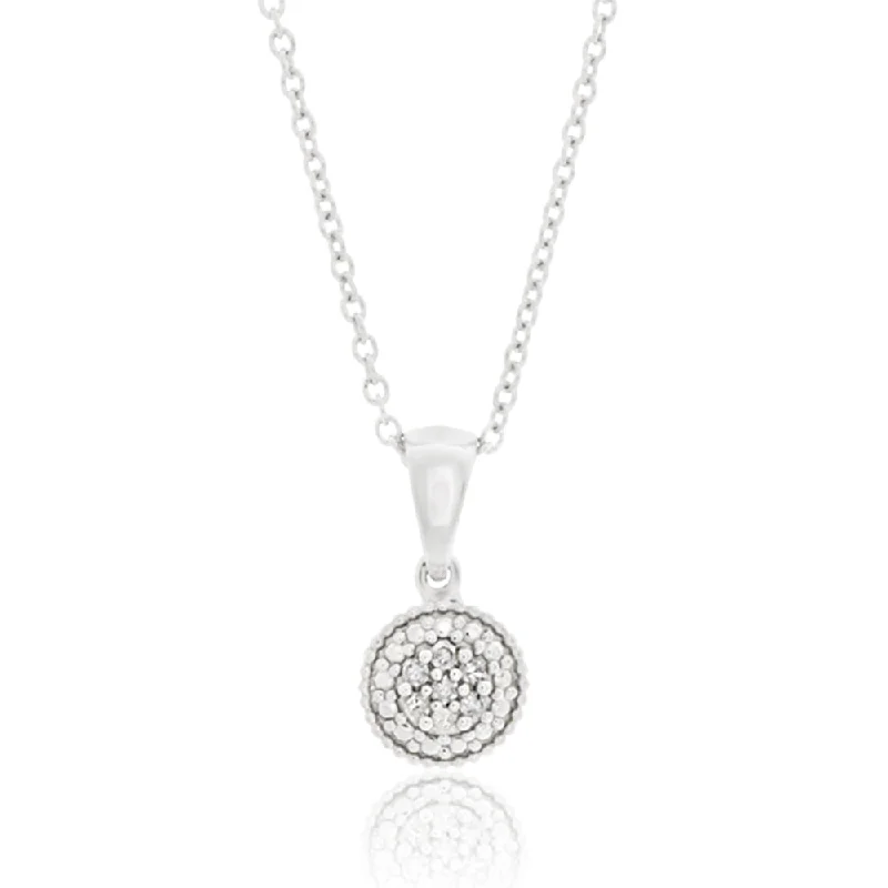 Women’s minimalist necklace-Sterling Silver Glittering Star Diamond Pendant on Chain