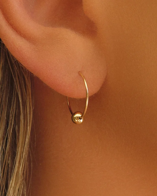 Women’s classic gold earrings-Classic Hoop Earrings  - 14k Yellow Gold Fill