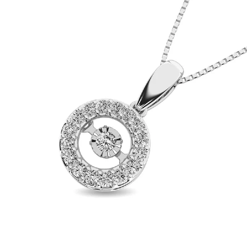 Women’s personalized necklace-14K White Gold 1/2 Ct.Tw. Moving Diamond Pendant