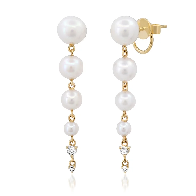 Women’s oval earrings-Pearl Drop Earrings