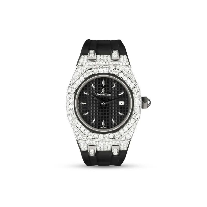 Women’s floral diamond engagement ring-Audemars Piguet Off Shore Stainless Steel 6.5ct Diamond Watch