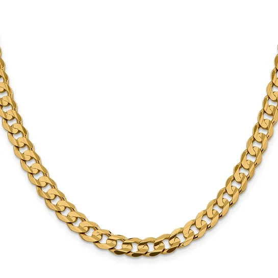 Women’s gold necklace-14K Yellow Gold Curb Chain 24"