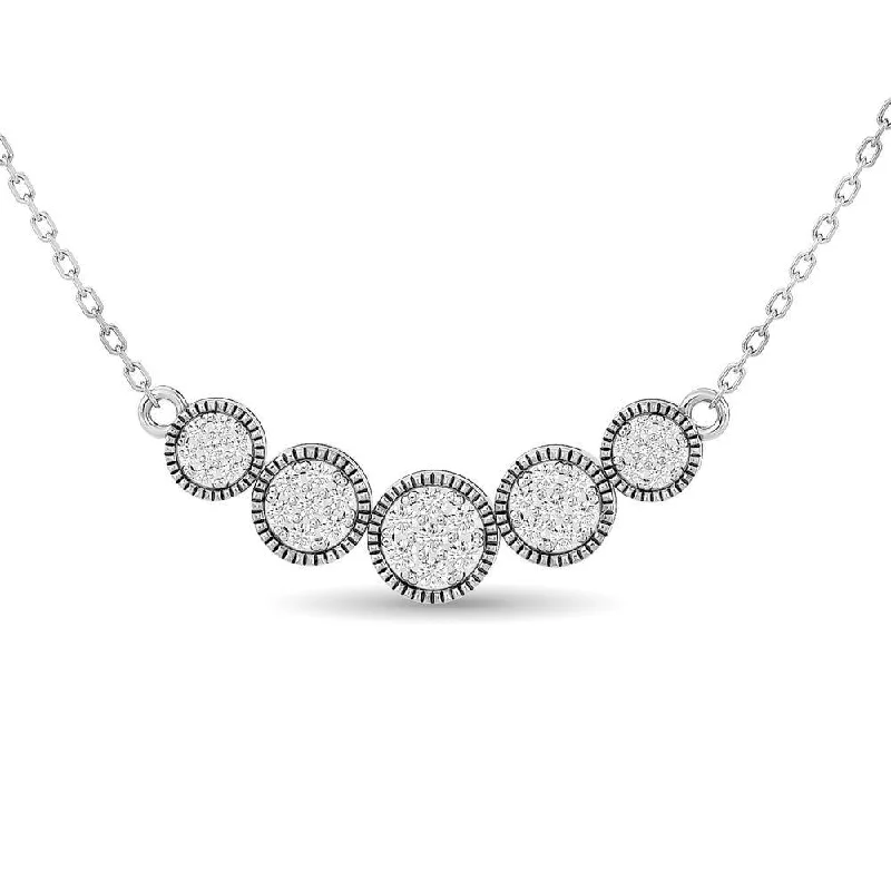 Women’s art deco necklace-Diamond 1/4 Ct.Tw. Fashion Pendant in 14K White Gold