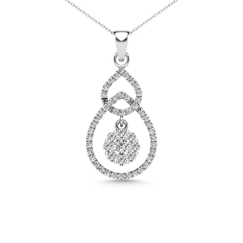 Women’s zodiac necklace-Diamond 1/3 Ct.Tw. Fashion Pendant in 14K White Gold