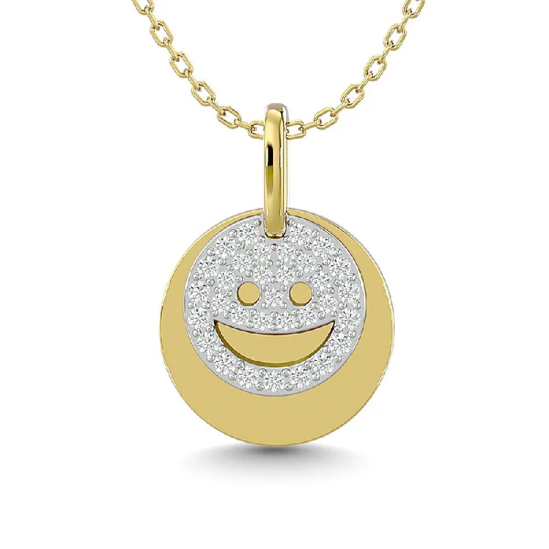 Women’s vintage coin necklace-Diamond 1/6 Ct.Tw. Fashion Pendant in 10K Yellow Gold