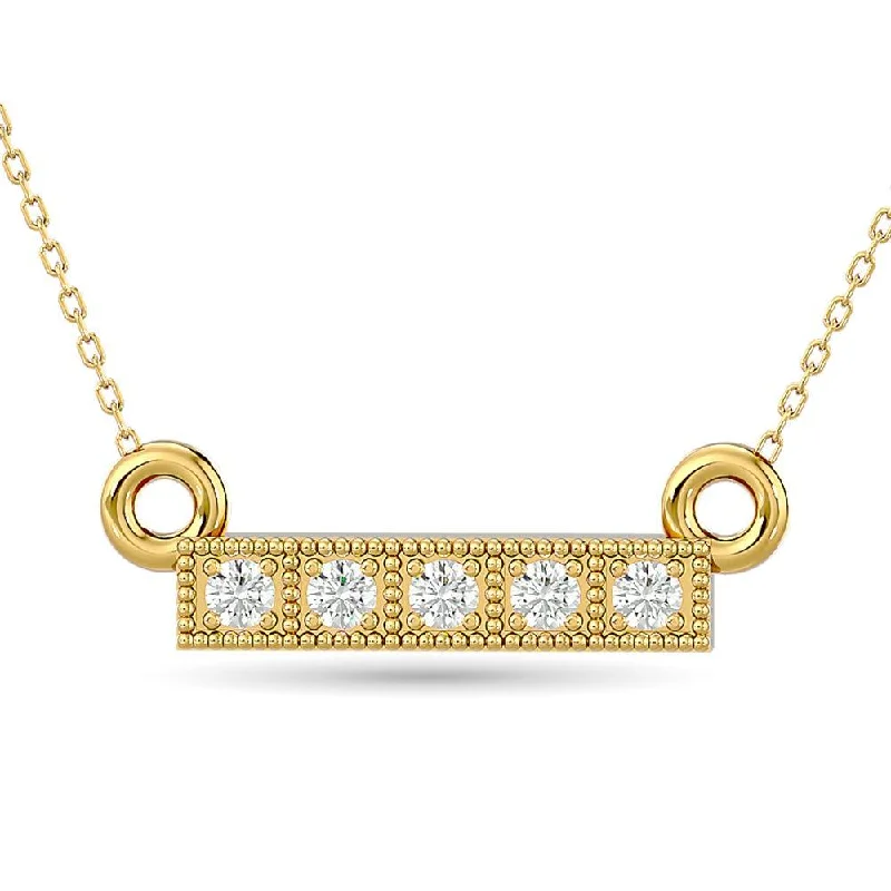 Women’s symbol necklace-Diamond 1/20 ct tw Fashion Pendant in 10K Yellow Gold