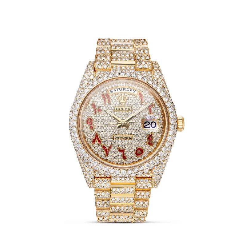 Women’s cushion diamond engagement ring-Rolex DayDate Presidential, 40mm Full Diamond