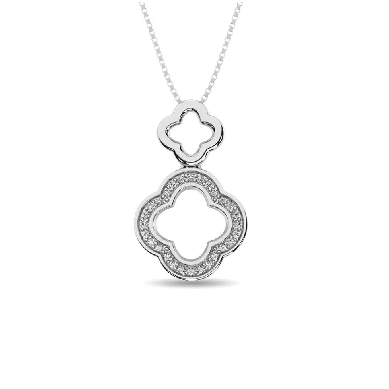 Women’s infinity pendant necklace-Diamond Fashion Pendant 1/20 ct tw in Sterling Silver