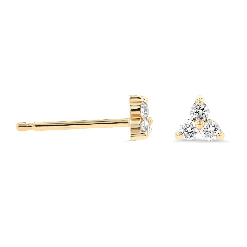 Women’s black diamond earrings-Micro Cluster Lab Grown Diamond Earrings