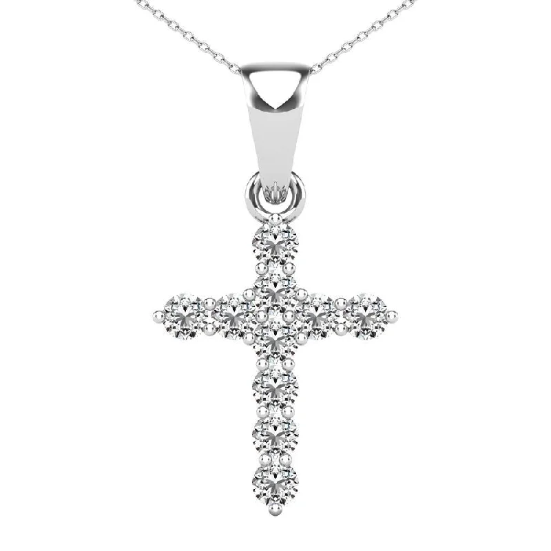 Women’s infinity symbol necklace-Diamond 1/6 Ct.Tw Cross Pendant