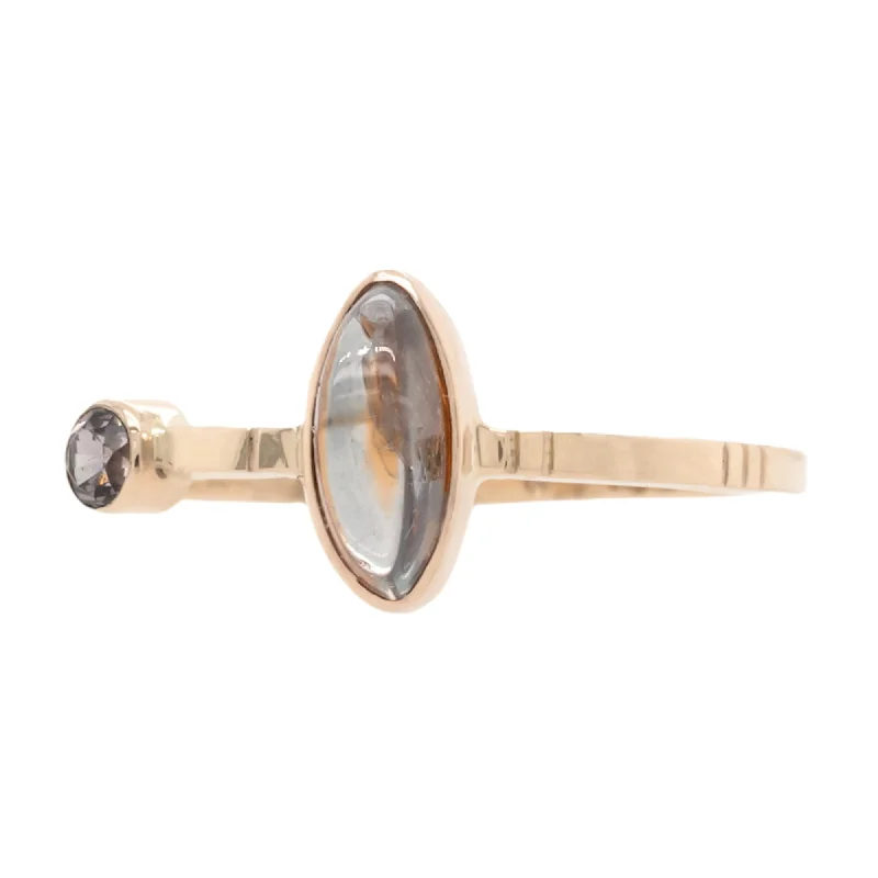 Women’s simple gold ring-Montana Sapphire Vella Toi Et Moi Ring No. 5