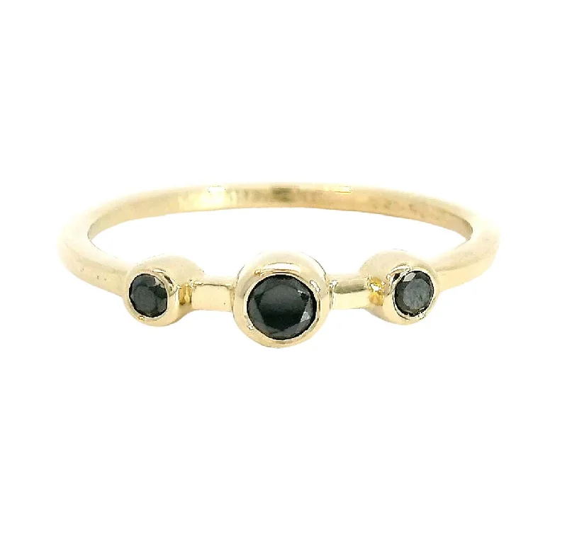 Women’s engagement ring-Cerberus Black Diamond Ring